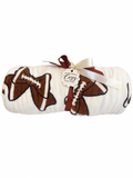 Football Bow Fleece Blanket