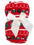 Red Christmas Ornament Blanket