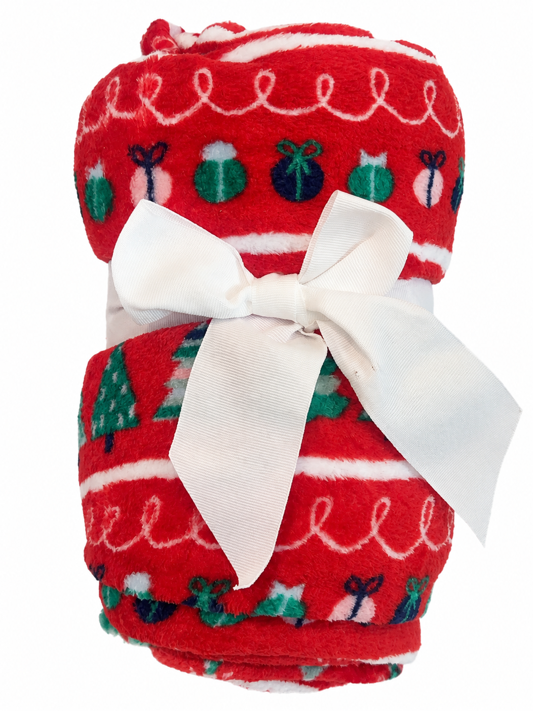 Red Christmas Ornament Blanket