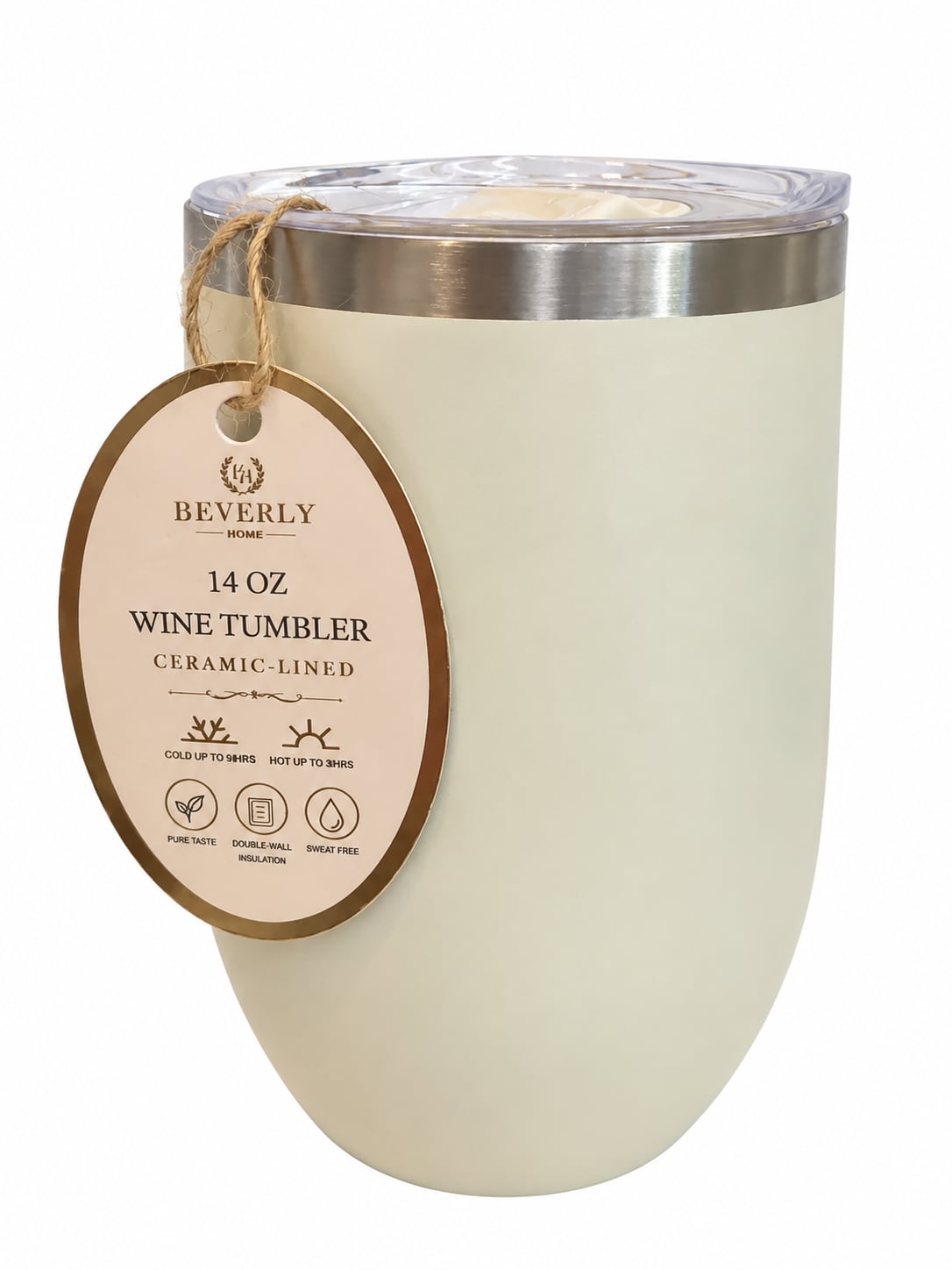 Cream Wine Tumbler, 14 oz