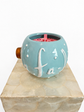 Aqua Ornament Candle