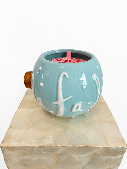 Aqua Ornament Candle