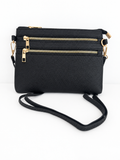 Black Faux Leather Crossbody Bag