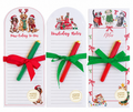Three holiday pet notepad and pen gift sets