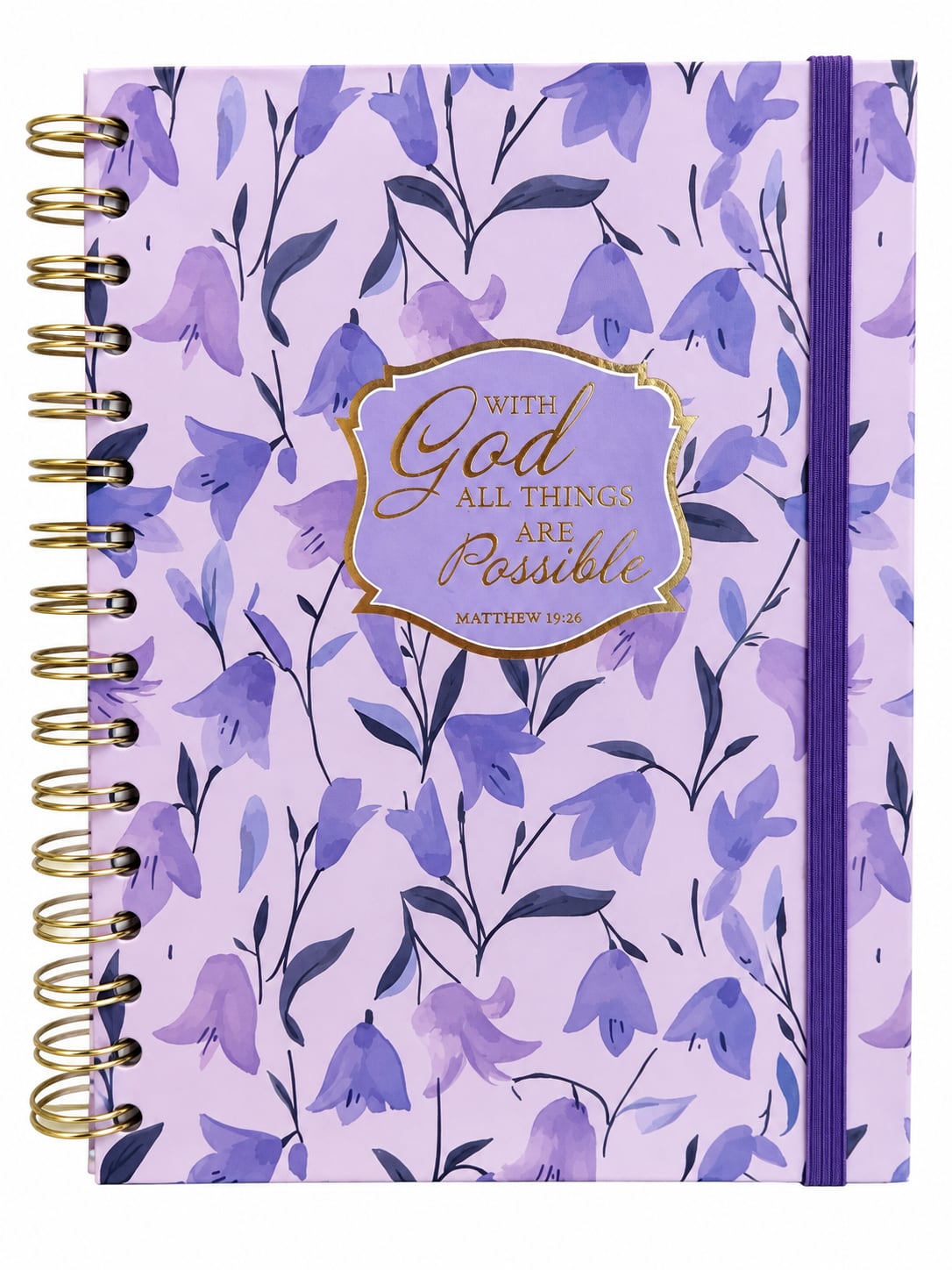 Purple Floral Faith Notebook