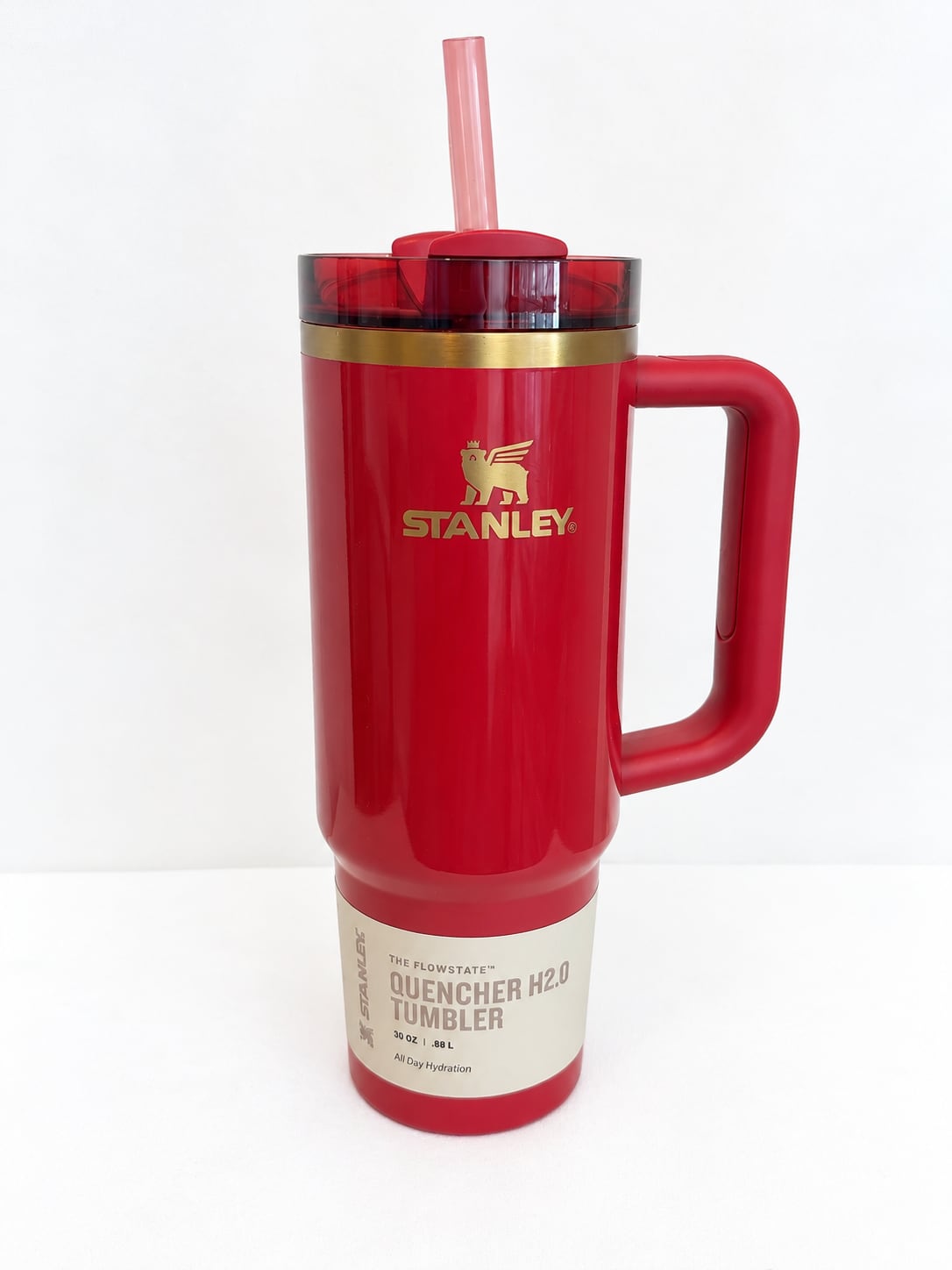 Red & Gold Stanley Quencher H2.0, 30 oz