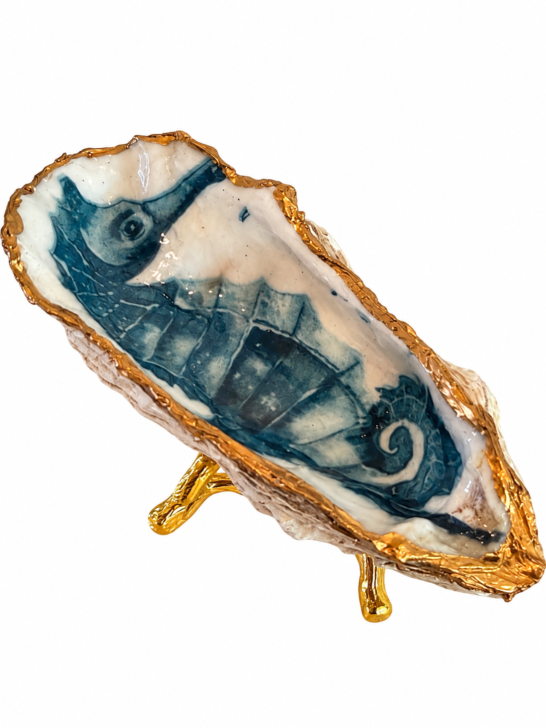 Seahorse Oyster-Shell Trinket Dish